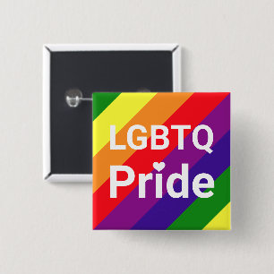 LGBTQ Pride Regenbogen 6 Streifen Button