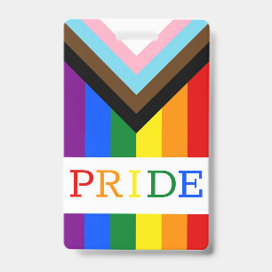 LGBTQ & Pride - Regenbogen-Fortschrittsflagge-Abze Ausweis