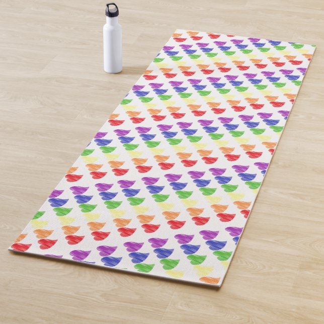 LGBTQ+ / Pride Regenbogenfarben Herz Yogamatte (Beispiel)