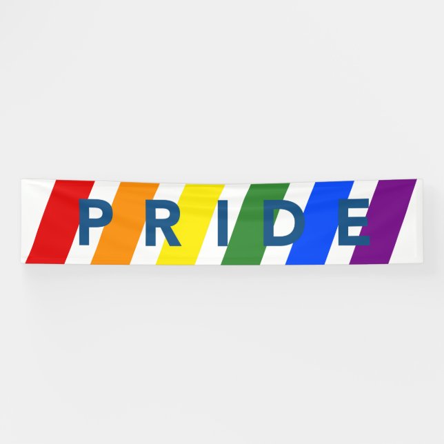 LGBTQ PRIDE Regenbogenstreifen Banner (Horizontal)