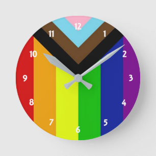 LGBTQ+ Pride Round Clock Runde Wanduhr