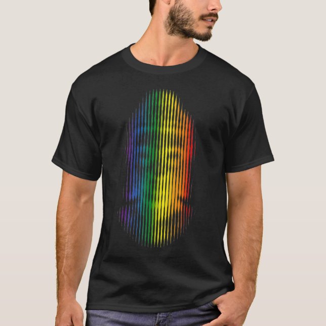 LGBTQ Pride Style Siddhartha Gautama Buddha Medita T-Shirt (Vorderseite)