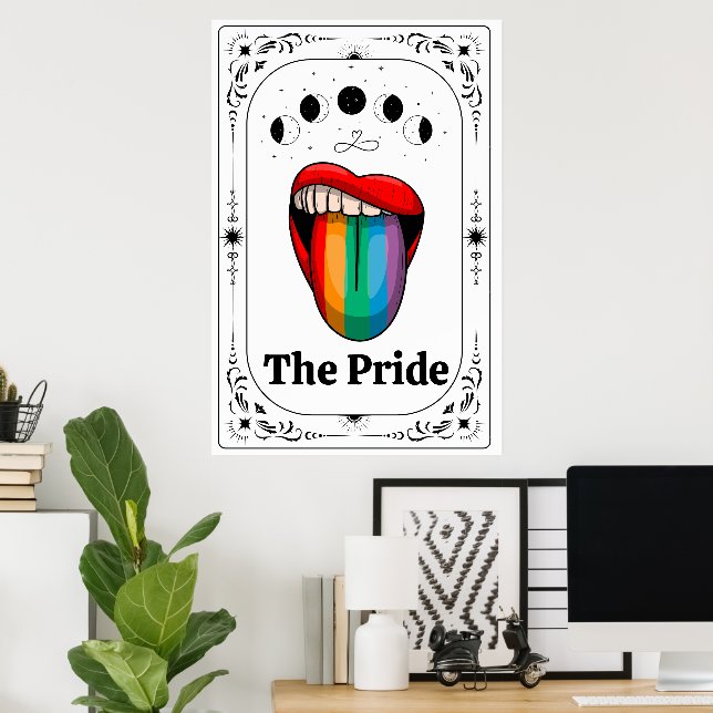 LGBTQ Pride Tarot Schwul Trans Queer Regenbogen Ma Poster (Heimbüro)