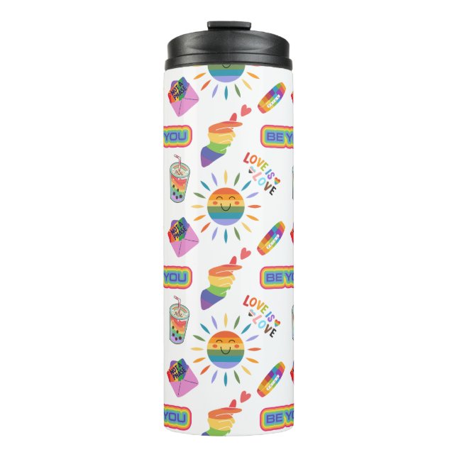 LGBTQ+ Primer Thermal Tumbler Thermosbecher (Vorderseite)