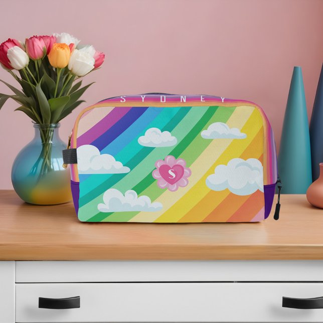LGBTQ+ Prix Farbige Regenbogenbezeichnung und Mono Waschbeutel (LGBTQ+ Pride Colorful Rainbow Love Name & Monogram Toiletry Bag)