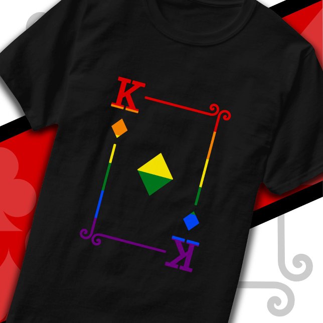 LGBTQ Prix Flag Spielkarten King Card Diamonds T-Shirt (Von Creator hochgeladen)