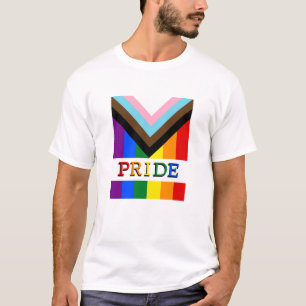 LGBTQ & Prix - Rainbow Progress Flag Mode T-Shirt