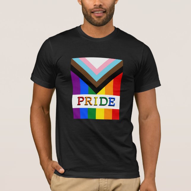 LGBTQ & Prix - Rainbow Progress Flag Mode T-Shirt (Vorderseite)