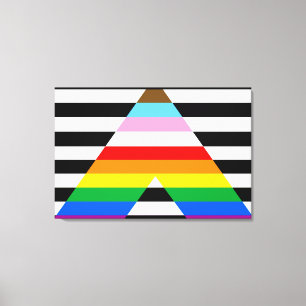 LGBTQ Progress Ally Stolzflagge Leinwanddruck