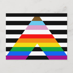 LGBTQ Progress Ally Stolzflagge Postkarte