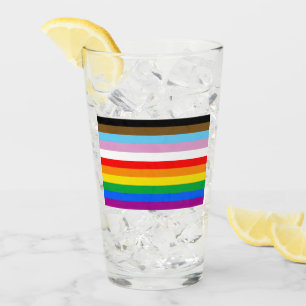 LGBTQ+ Progress-Flag- Streifen Glas