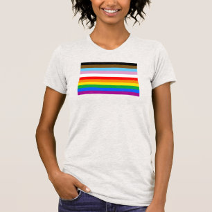 LGBTQ+ Progress-Flag- Streifen T-Shirt