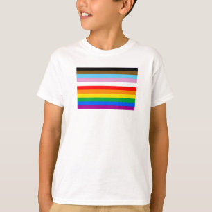 LGBTQ+ Progress-Flag- Streifen T-Shirt