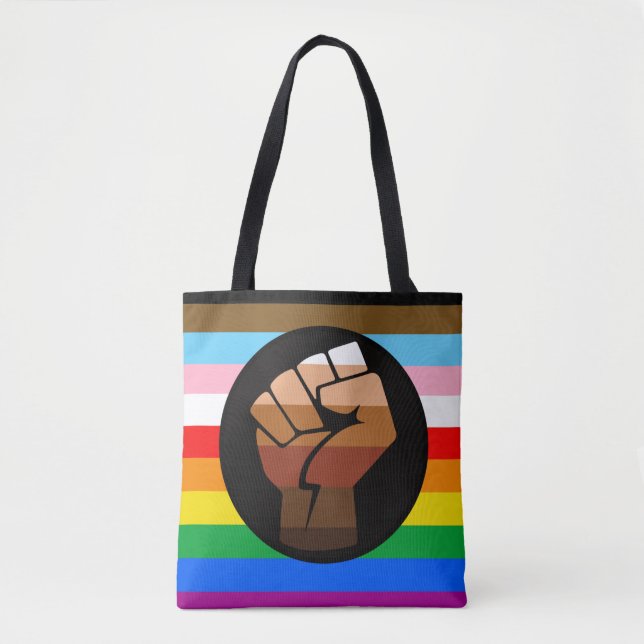 LGBTQ+ PROGRESS POC-Prix-Flag (Vorderseite)