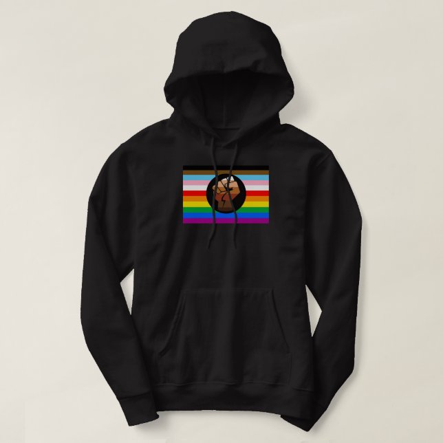 LGBTQ+ PROGRESS POC-Prix-Flag Hoodie (Design vorne)