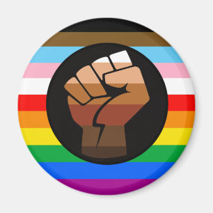 LGBTQ+ PROGRESS POC-Prix-Flag Magnet