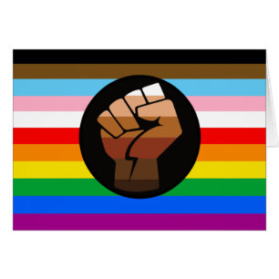 LGBTQ+ Progress POC Stolzflagge