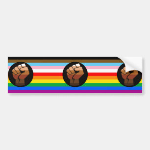 LGBTQ+ Progress POC Stolzflagge Autoaufkleber