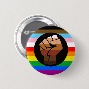 LGBTQ+ Progress POC Stolzflagge Button