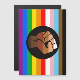 LGBTQ+ Progress POC Stolzflagge Magneteinladung