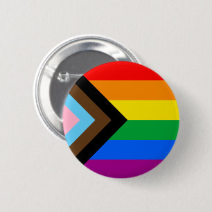LGBTQ+ Progress Pride-Flagge Button