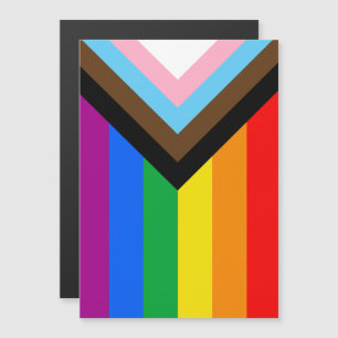 LGBTQ+ Progress Pride-Flagge Magneteinladung