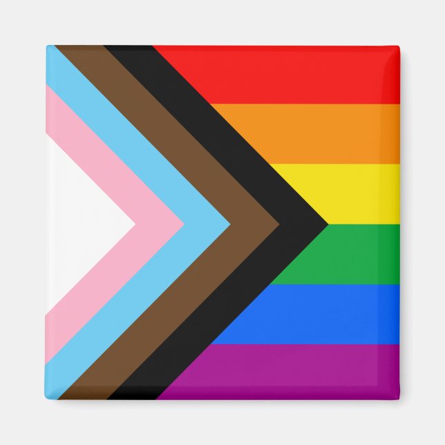 LGBTQ+ Progress Pride Magnet (Vorne)