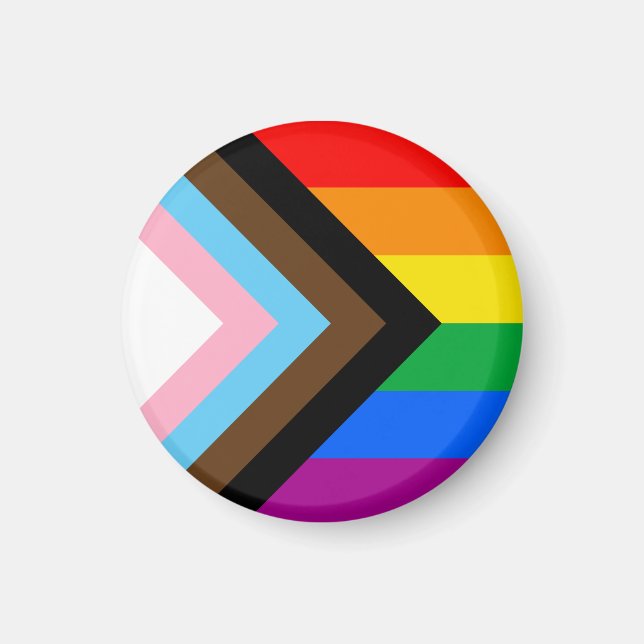 LGBTQ+ Progress Pride Magnet (Vorne)