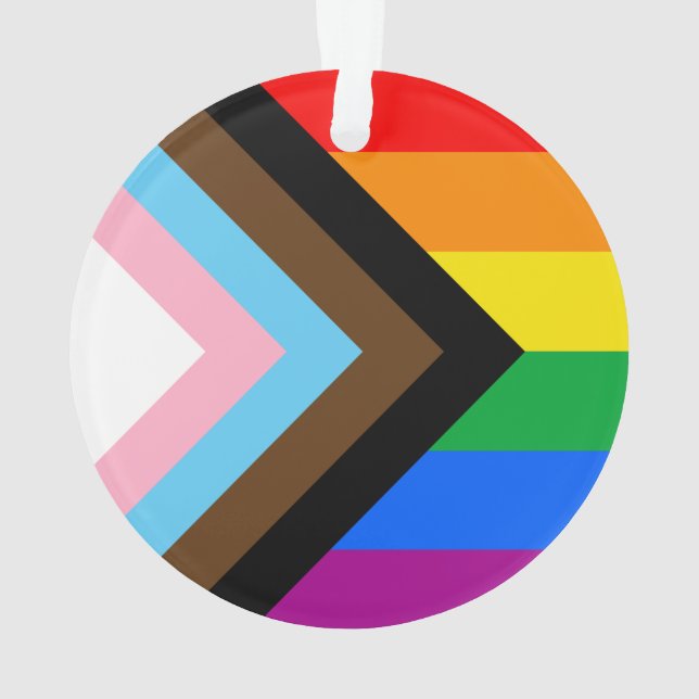 LGBTQ+ Progress Pride Ornament (Rückseite)
