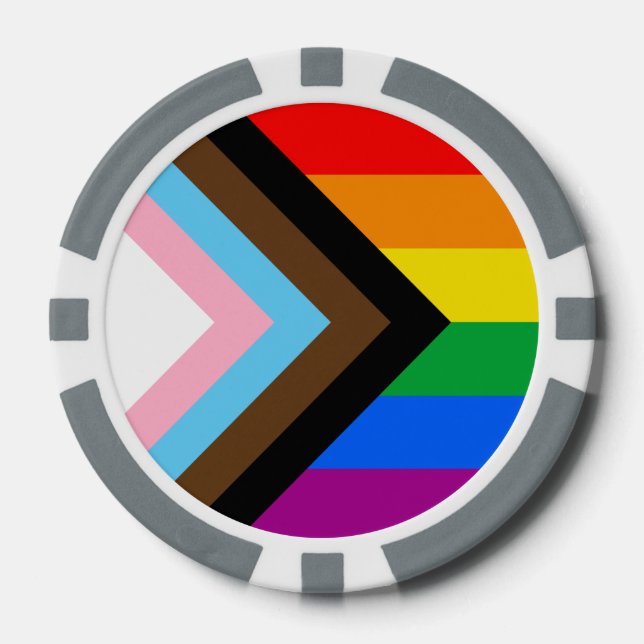 LGBTQ+ Progress Pride Pokerchips (Vorderseite)