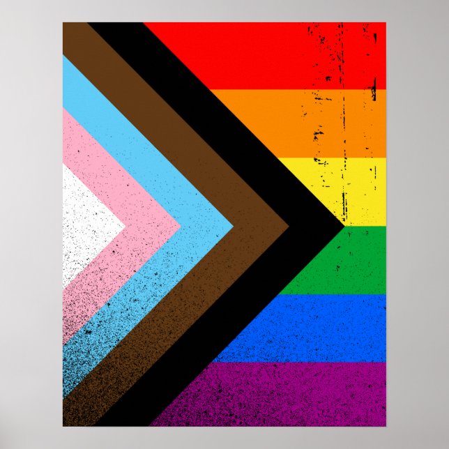 LGBTQ+ Progress Pride Poster (Vorne)