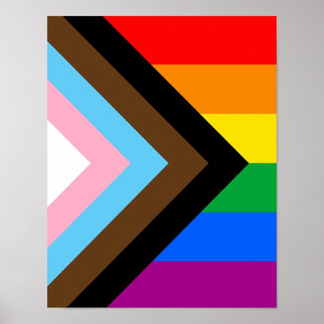 LGBTQ+ Progress Pride Poster (Vorne)