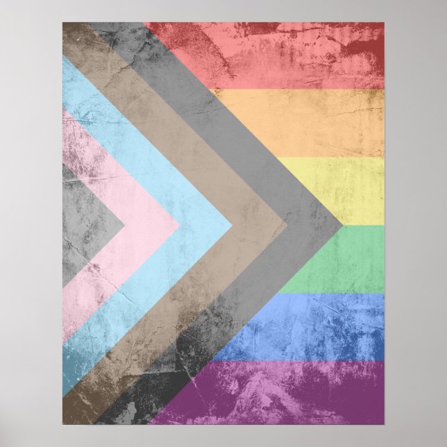 LGBTQ+ Progress Pride Poster (Vorne)