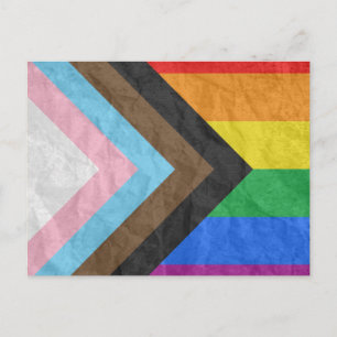 LGBTQ+ Progress Pride Postkarte
