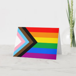 LGBTQ+ Progress Prilag Flag Holiday Card Karte