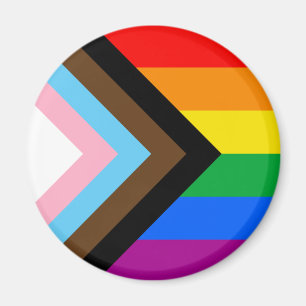 LGBTQ+ Progress Prilag-Flag-Magnet Magnet