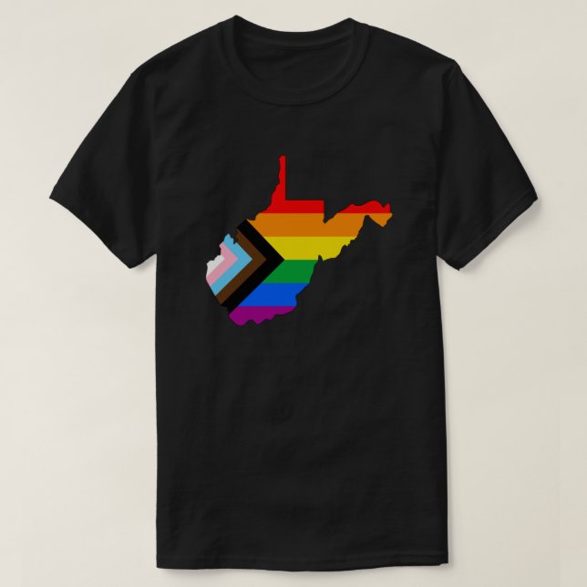LGBTQ-Progress-Prix des Staatsstolzes West Virgini T-Shirt (Design vorne)