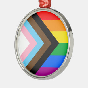 LGBTQ+ Progress Stolz Ornament Aus Metall