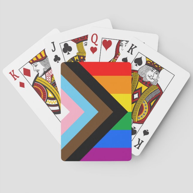 LGBTQ+ Progress Stolz Spielkarten (Rückseite)
