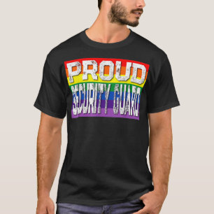 LGBTQ Proud Security Guard Gay Pride Rainbow T-Shirt
