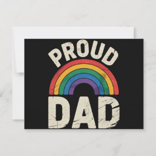 LGBTQ Proud Vater Gay Pride LGBT Allly Vatertag Postkarte