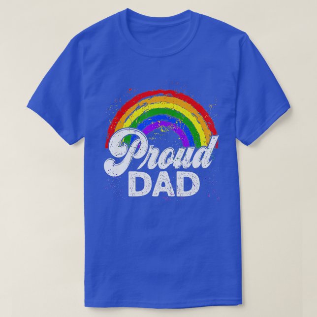 LGBTQ Proud Vater Gay Pride LGBT Ally Rainbow Vate T-Shirt (Design vorne)