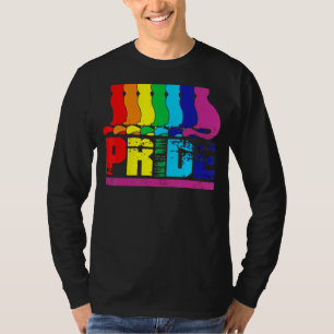 Lgbtq Purride Ally Gay Pride Regenbogenflagge Katz T-Shirt