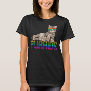 Lgbtq Purride Ally Gay Pride Regenbogenflagge Katz T-Shirt