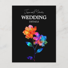 🌈 LGBTQ QR code Wedding Details Petals & Pride Begleitkarte