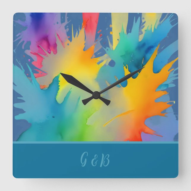 Lgbtq Quadratische Wanduhr (Vorderseite)