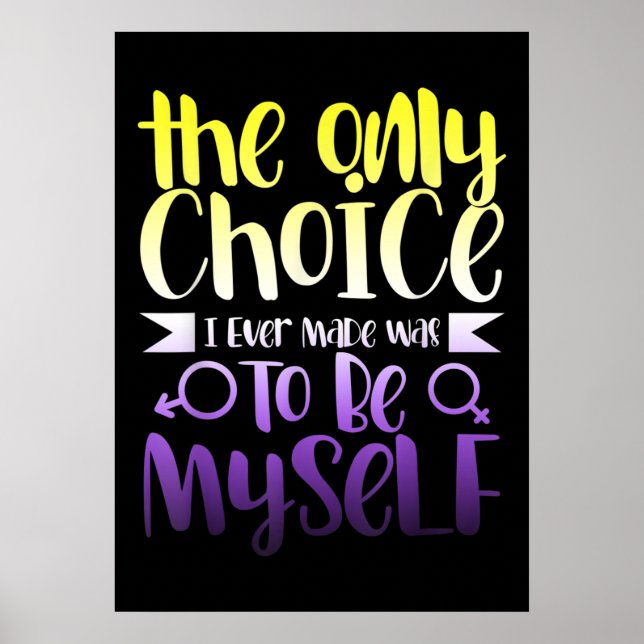 LGBTQ Que, nichtbinär, androgynisch, nicht binär Poster (Vorne)