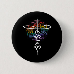 LGBTQ Queer Lesbisch Gay Pride Jesus Christlich Re Button