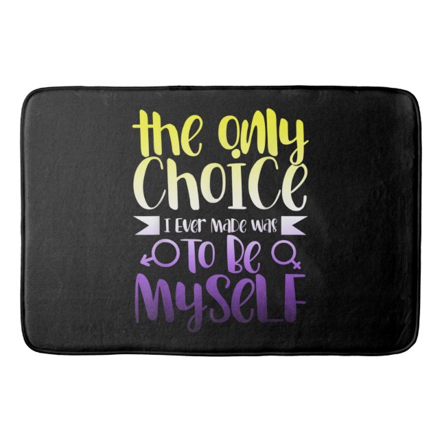 LGBTQ Queer Nonbinary Androgyon Non Binary Badematte (Vorderseite)