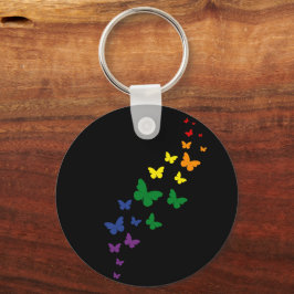 LGBTQ Rainbow Butterfly Trail Schlüsselanhänger